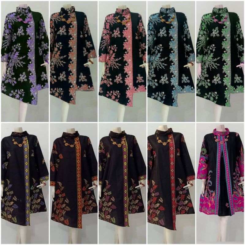 ATASAN BATIK TUNIK WANITA WARNA HITAM LD 105