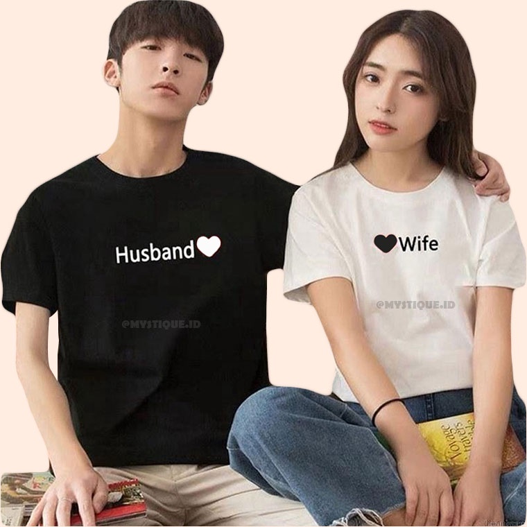 Kaos Pasangan / Tshirt Couple Husband and Wife Serasi Lucu