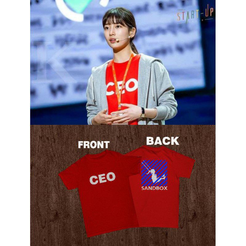 Kaos T-Shirt Drama Korea Start Up CEO Sablon DTF