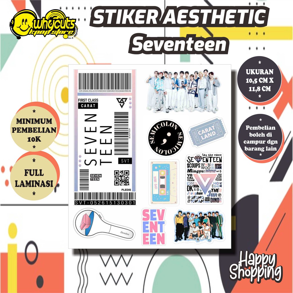 [BACA DESKRIPSI PRODUK] STIKER AESTHETIC SEVENTEEN , ASTRO , ENHYPEN , TREASURE (READY STOK )