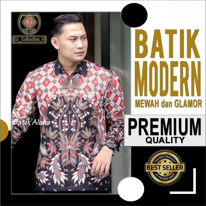 Baju Batik Pria Lengan Panjang Moderen Keris Sasirangan Furing Nyaman Adem Terbaru Handara Casual Ag