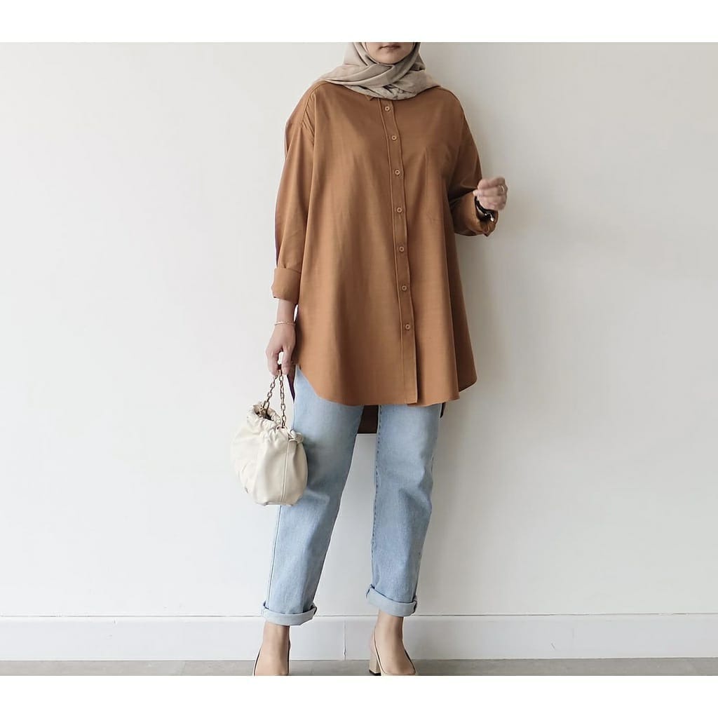 Sella Tunik Long  Bahan Rayon - Pakaian wanita terbaru