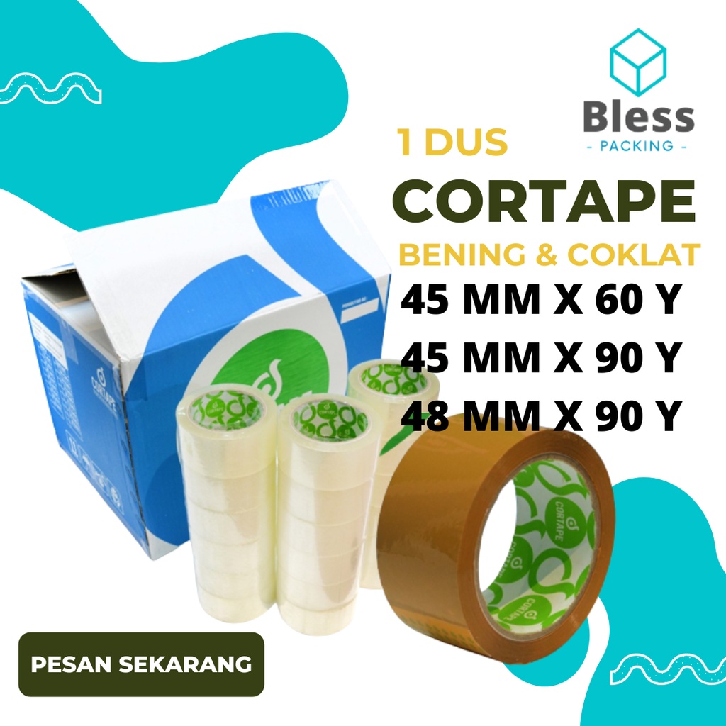 

Lakban Cortape 1 Dus Bening / Coklat