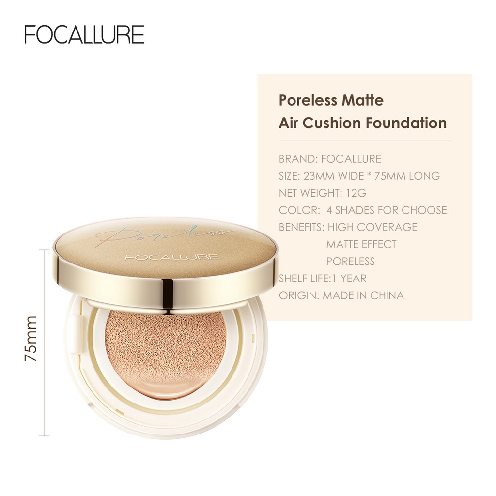 Focallure Cushion Poreless Matte Focallure Poreless Cushion Focallure BB Cushion Focallure Foundation Focallure Cusion Focallure