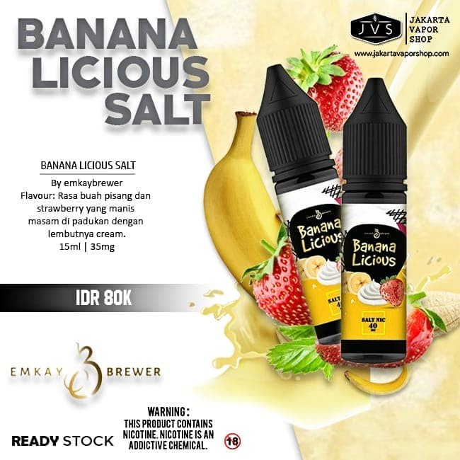 LIQUID BANANALICIOUS PODSFRIENDLY 15ML SALT BANANA LICIOUS