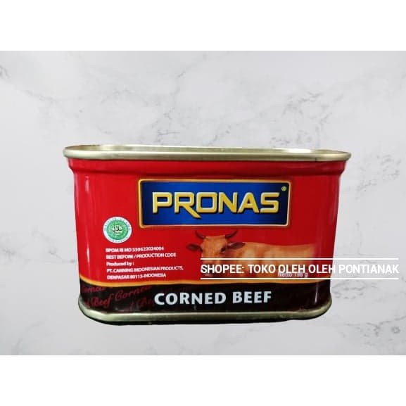 

Pronas Kornet Sapi 198g/ Kornet Daging Sapi/ Corned Sapi