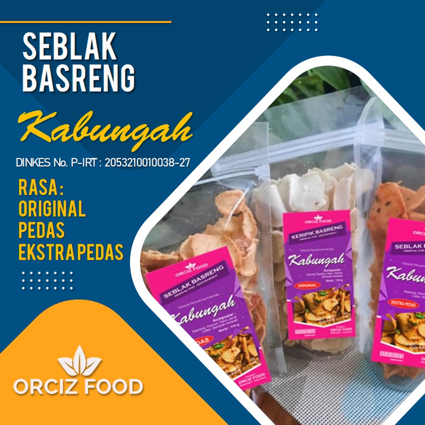 

Orciz Food Keripik Seblak Basreng Baso Goreng Daun Jeruk Kabungah