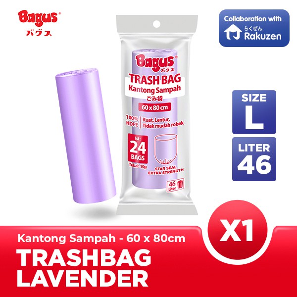 Jual Kantong Sampah Bagus Trash Bag Roll 60 x 80 cm 24's 46 L