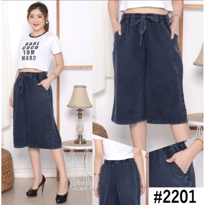 Celana Kulot 7/8 Jumbo kekinia / Kulot Jeans Pendek Jumbo  / Celana Pendek