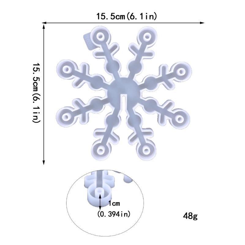 Cetakan Resin Epoksi Bentuk Snowflake Untuk Dekorasi Natal