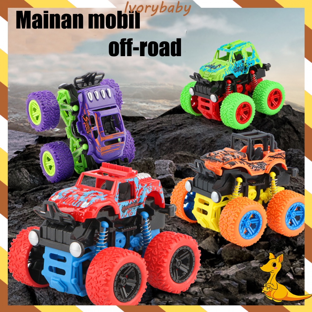 Ivorybaby Mainan anak monster zap off road4 drive inertial bigfoot mainan mobil truck power