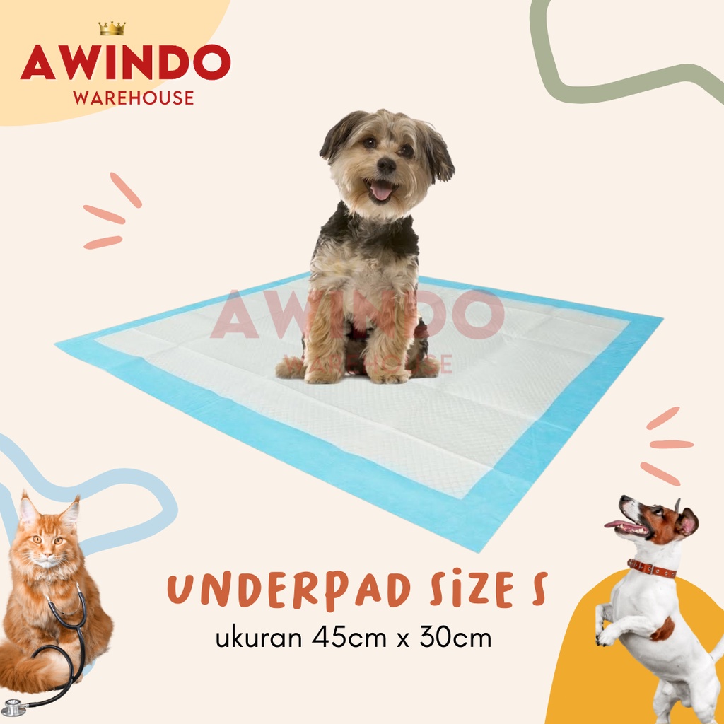 UNDERPAD SIZE S - Alas Pipis Pup Underpad Kucing Anjing Perlak Tatakan Pet Toilet Portable