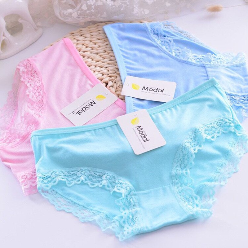 HUES.ID Women Panties Celana Dalam Wanita Import Panty CD Import Polos Lace Flower  2002