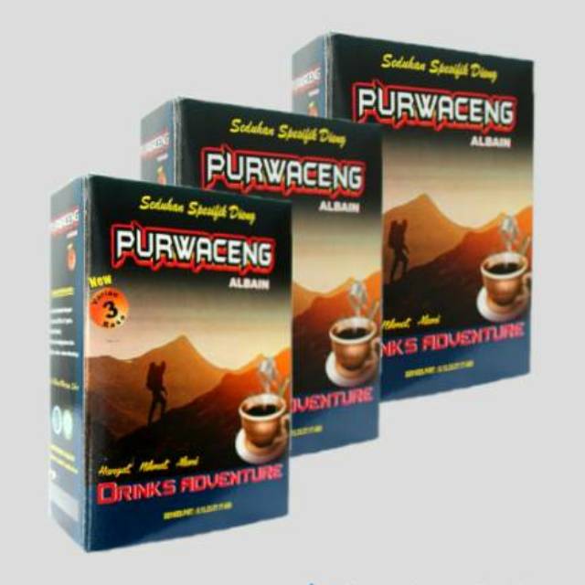 

PURWACENG KOPI ~ ALBAIN ~ 3 IN 1 (KOPI, GINSENG, ROSELA) - 3 Sachets ~ KHAS DIENG WONOSOBO