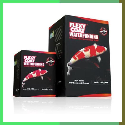 Flexycoat Waterponding Black 2.5 Kg Set Cat Kolam Ikan Koi Cat Air Biru