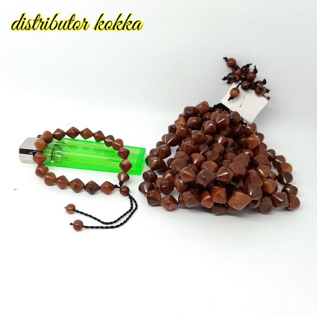 ( SUPER MURAH ) Harga grosir 10 pcs gelang Kokka kaukah wajik besar coklat