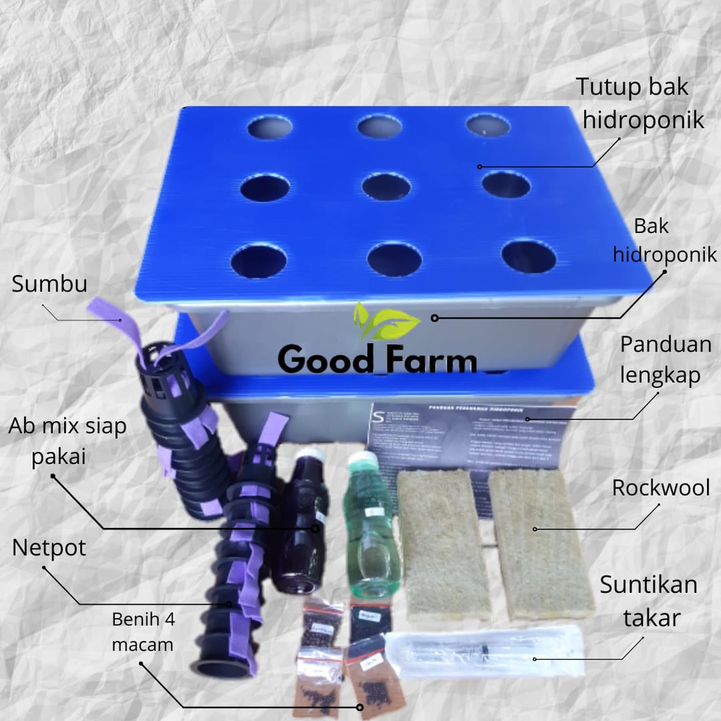 PAKET HIDROPONIK LENGKAP 18 LUBANG 2 BAK | PAKET HIDROPONIK PEMULA | PAKET HIDROPONIK MURAH