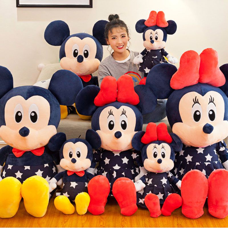 95cm Large Mainan Lovely Mickey Mouse Minnie Plush Toys Soft Stuffed Dolls Kids Plushes Gift Boneka