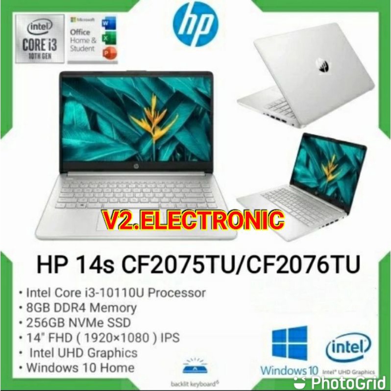 Laptop HP 14S CF2075TU/CF2076TU Intel Core i3-10110U | RAM 4GB | SSD 256GB | Windows 10