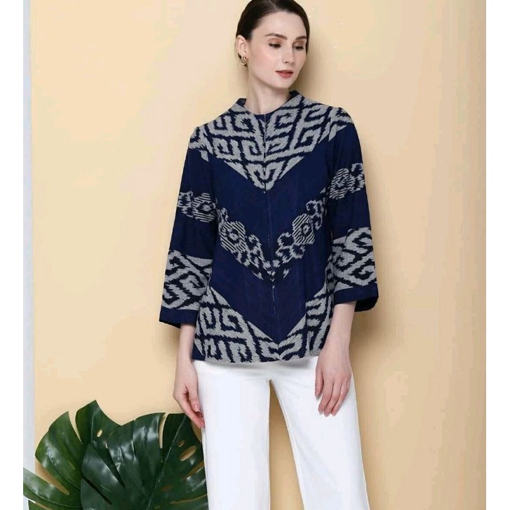 blouse / baju atasan batik wanita tenun endek premium