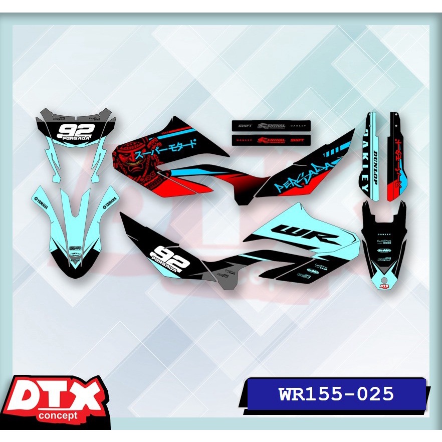 decal wr155 full body decal wr155 decal wr155 supermoto stiker motor wr155 stiker motor keren stiker motor trail motor cross stiker variasi motor decal Supermoto YAMAHA WR155-025
