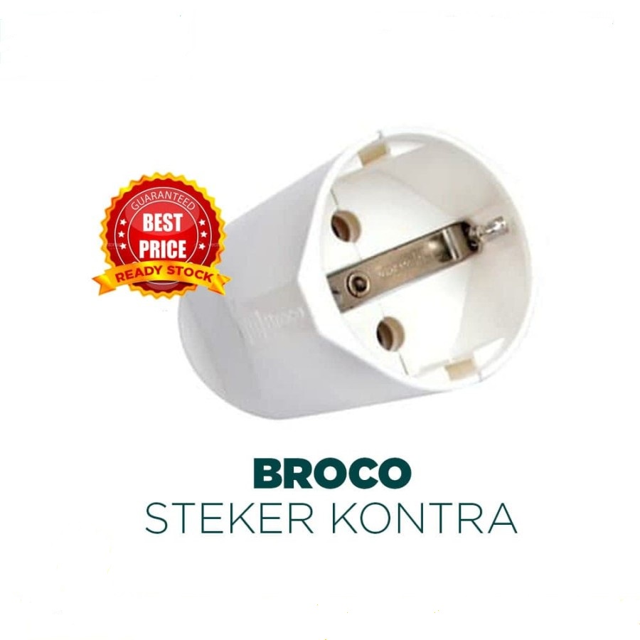 KONTRA STEKER ARDE BROCO 13410 PUTIH FEMALE COUPLER SNI BERKUALITAS