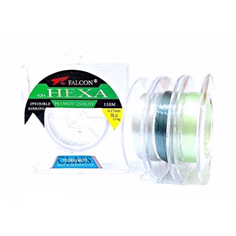 Senar FALCON HEXA 150M | Grey, Green, White