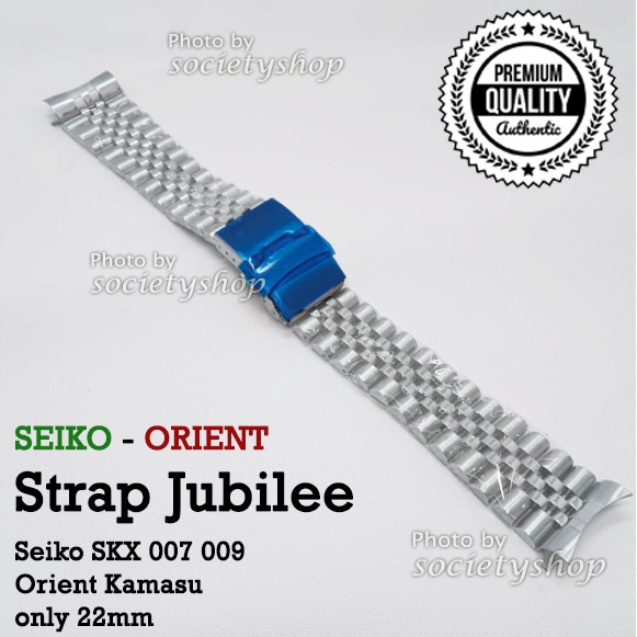 Jubilee STRAP Rantai Jam Tangan Seiko Orient Kamasu 22mm SKX 007 009 Oyster Watch Tali Stainless Steel Rante