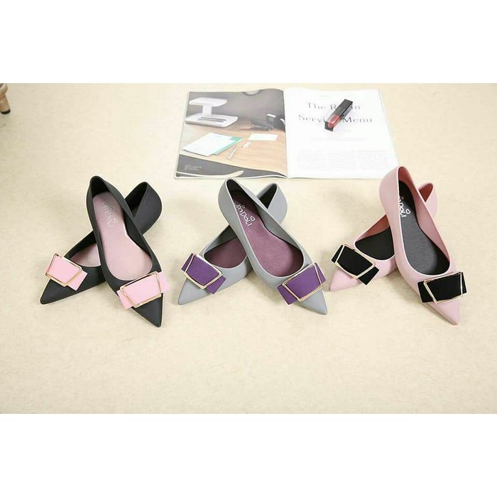 Sepatu Flat Wanita Sepatu Bordir Double Sole Sepatu Murah Wanita Flatshoes