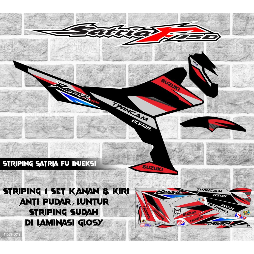 STRIPING VARIASI LIS BODY MOTOR SATRIA FU INJEKSI RAIDER