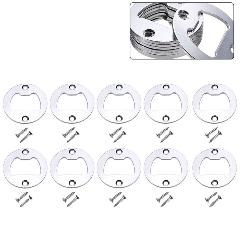 Rebuy Sisipan Pembuka Botol Dengan Lubang Milling Dipoles 40mm Alat Dapur Bulat Stainless Steel