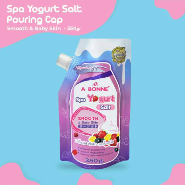 Bubuk garam scrub skrap A Bonne Spa Yogurt Salt Smooth &amp; Baby Skin 350 gr 350gr ori original