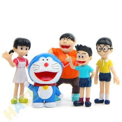 Doraemon Nobita Nobi Minamoto Shizuka Isi 5pcs/Set Action Figure