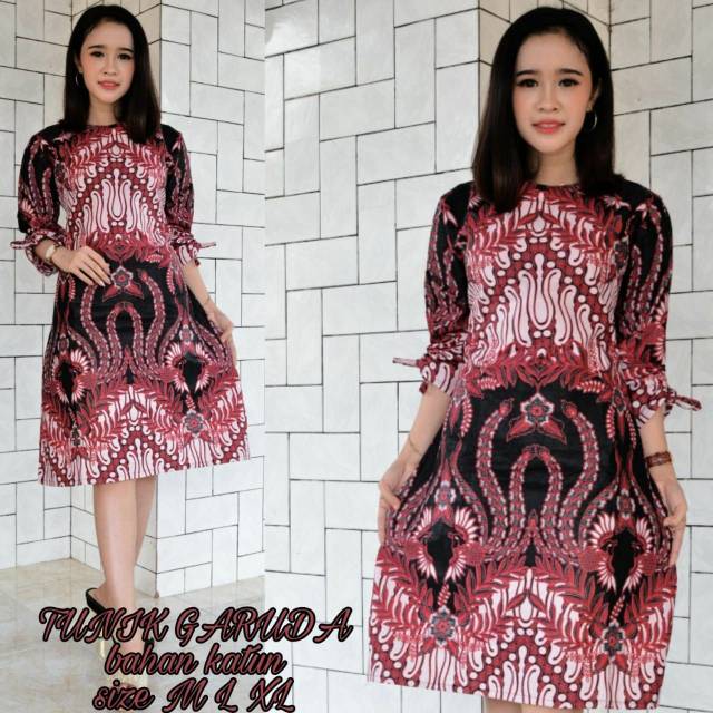 TUNIK GARUDA DRESS BATIK WANITA MODERN BLOUSE BATIK WANITA TERBARU