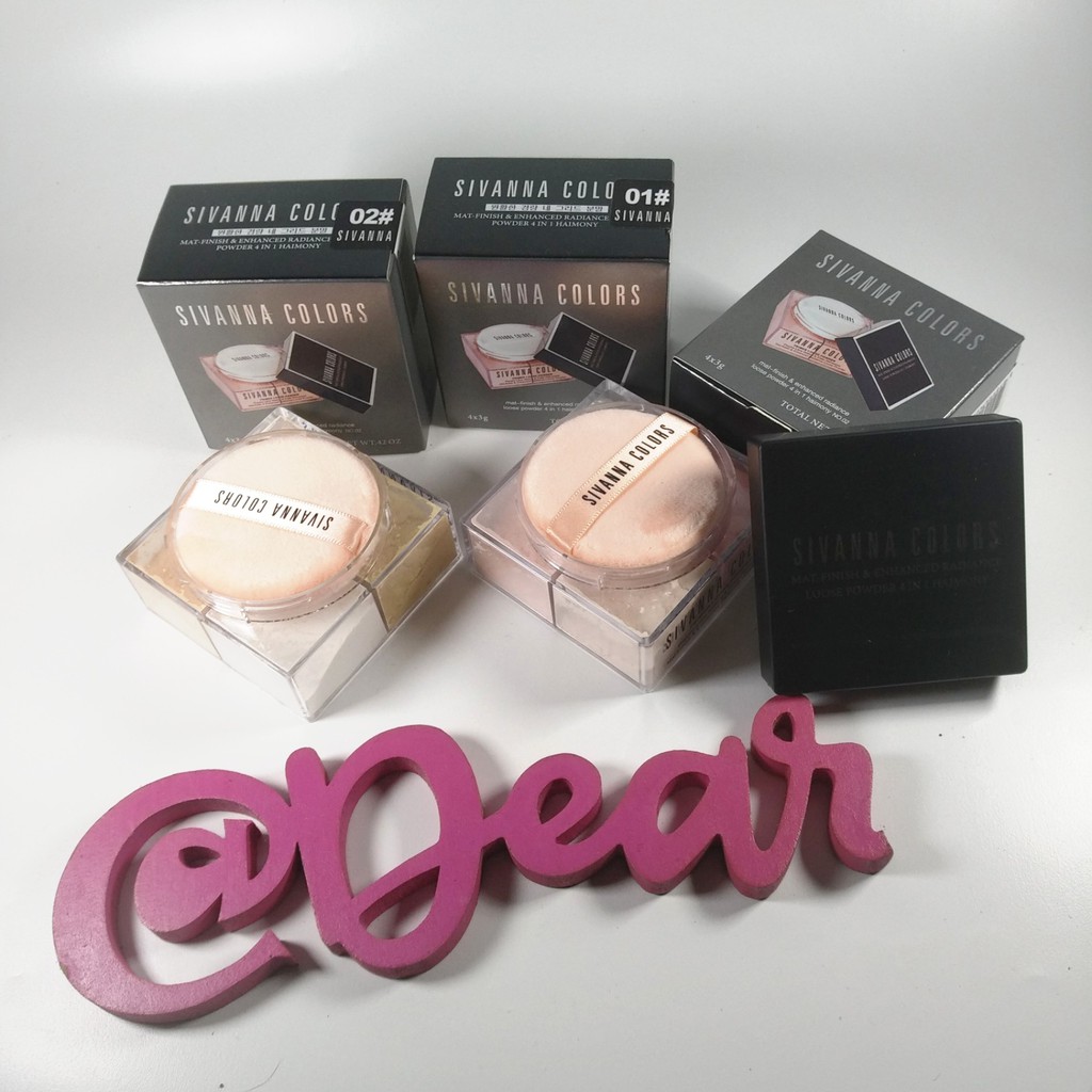 SIVANNA COLORS Loose Powder 4 IN 1 Prisme Libre #HF678 Thailand / Bedak Tabur / Matte / Shimmer
