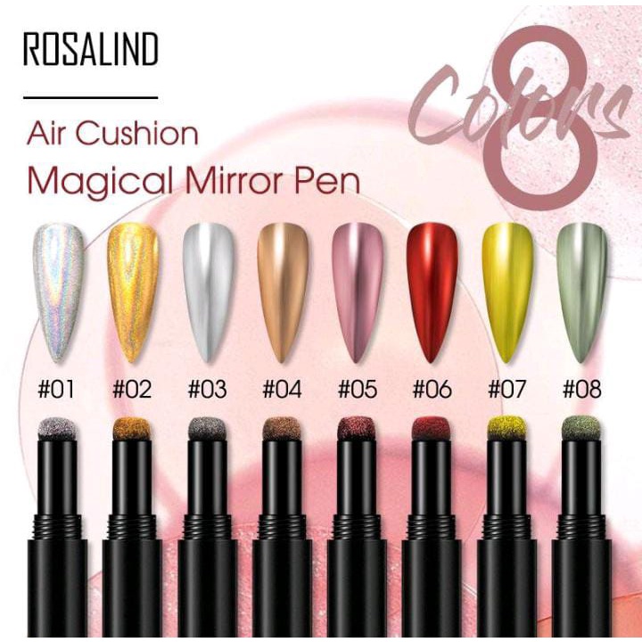 Rosalind Air Cushion Magical Mirror Pen Chrome Powder Pen Nail Art / Nail Bubuk