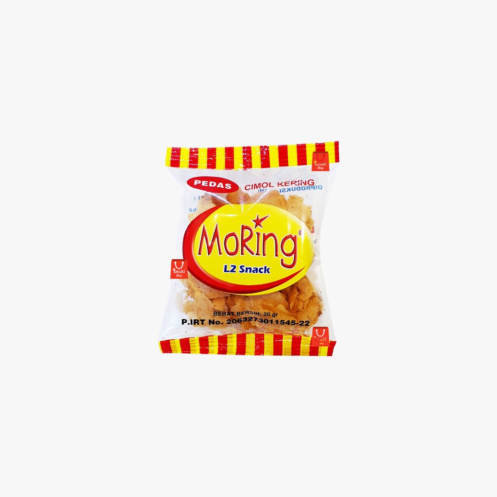 

ECER L2 Moring Mini Pedas Snack Cimol Kering Khas Bandung - 20gr