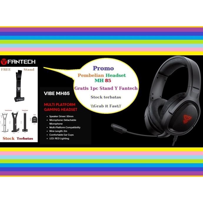------] Headset Gaming Fantech MH85 Vibe