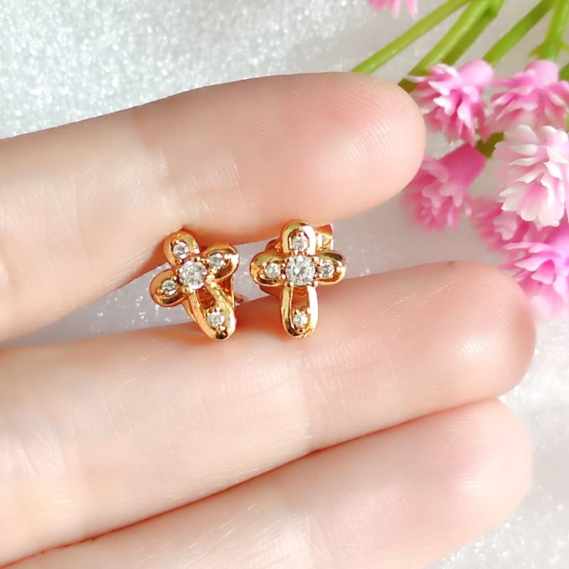 Anting Tusuk Xuping Warna Emas Permata