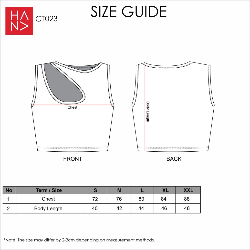 Hana Fashion - Cameron Crop Tank Top Wanita - CT023