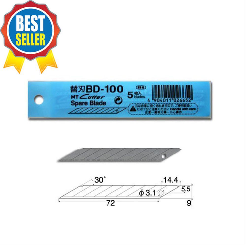 

NT CUTTER BD 100 SPARE BlADES ISI CUTTER NT JEPANG terlaris