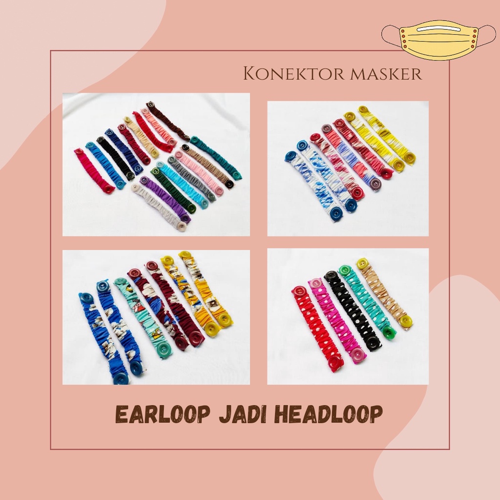 Konektor Masker Hijab | Pengait Masker Kain Hijab Tali Mask Connector