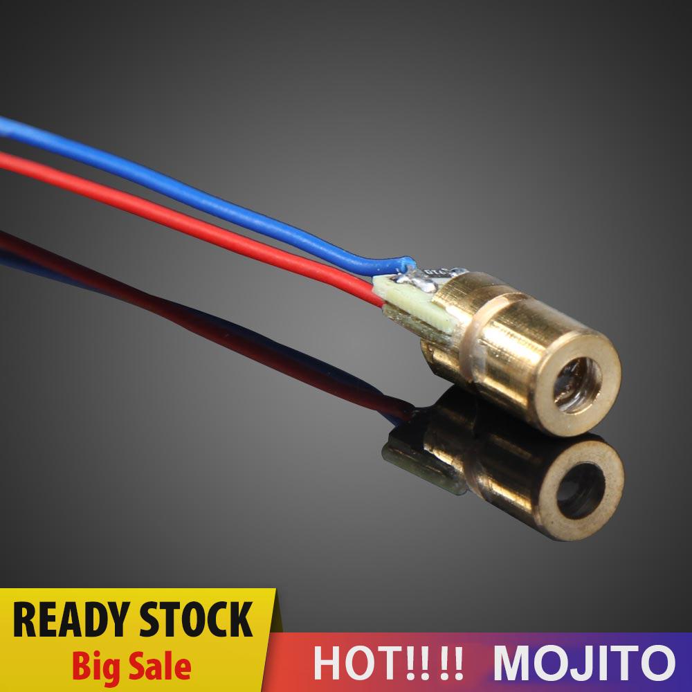 MOJITO 10pcs Mini 650nm 6mm 5V 5mW Laser Dot Diode Module Head WL Red