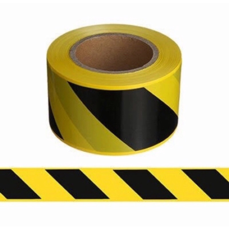 Police Line 3 Inch x 500 M/Baricade Tape Kuning Hitam