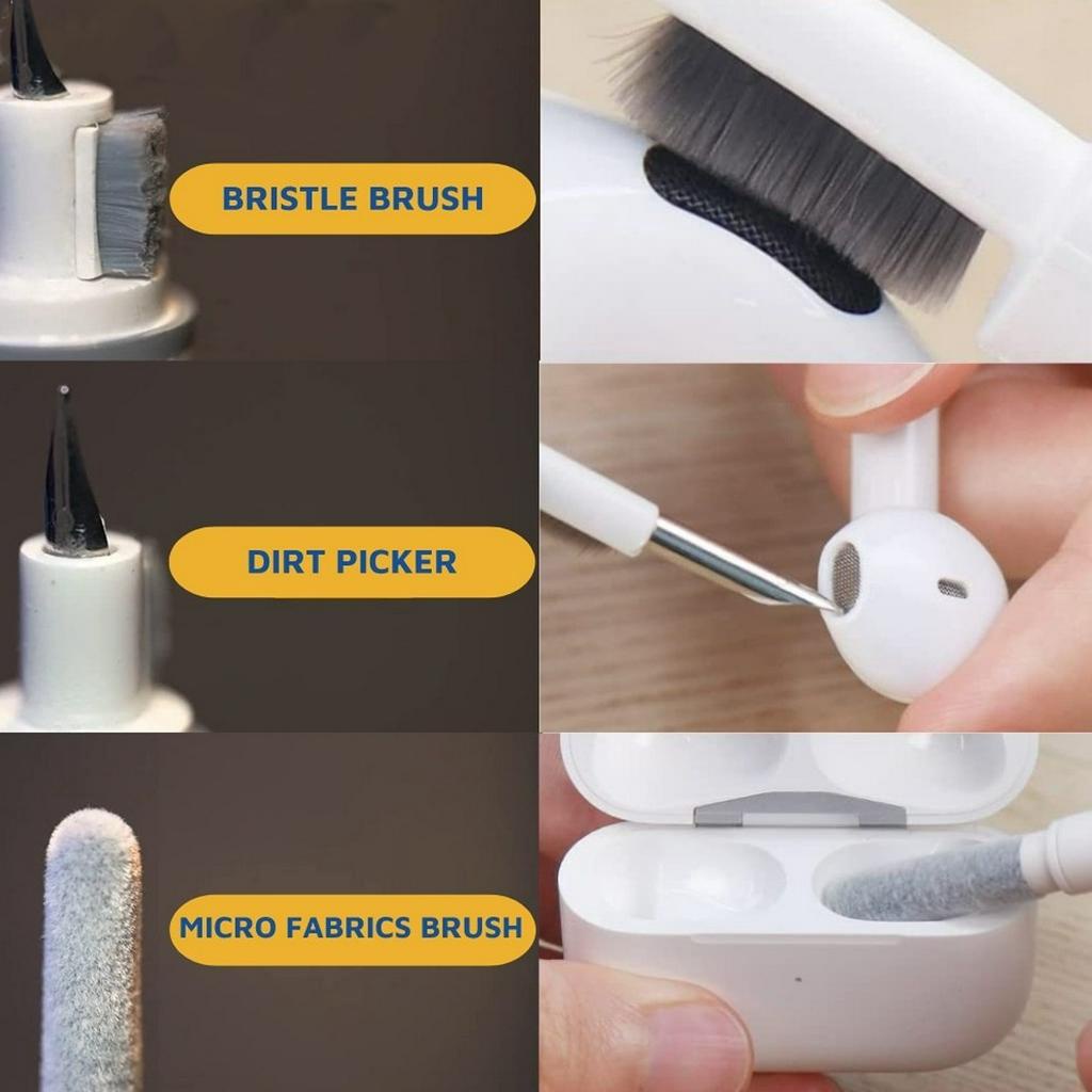 Sikat Pembersih Keyboard PC 5 In 1 Cleaning Brush Earphone Multifungsi AK007 - XOBOX