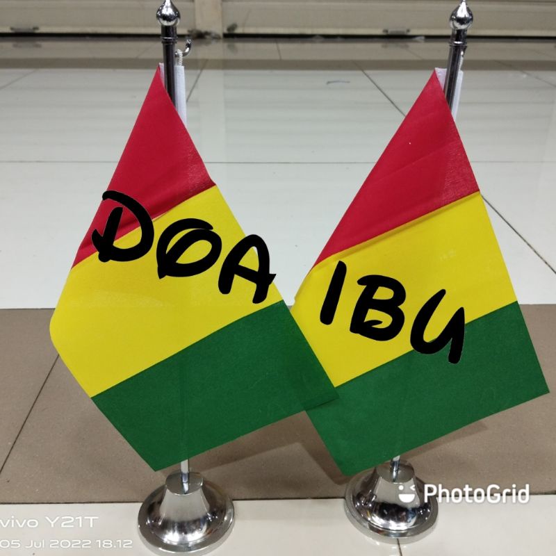 

best seller tiang stenlis meja+bendera GUINEA ready stock