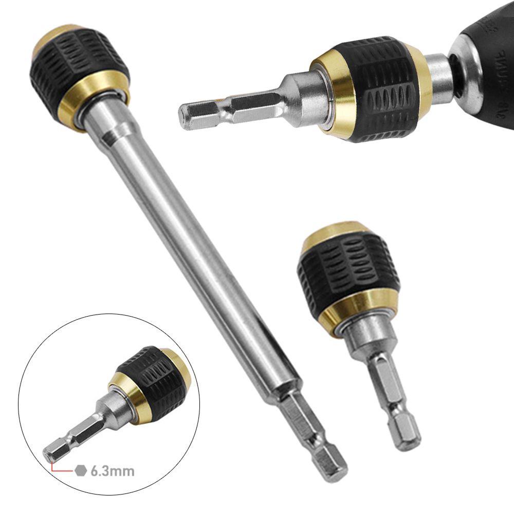 Kepala Batch Konversi SOLIGHTER Perpanjang Self-locking Power Tool Bor Bits Tool Universal Post Hex Shank Connector