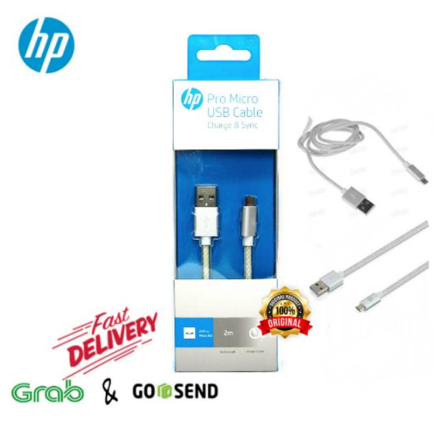 Hp pro micro usb kabel charger &amp; sync 2 meter white