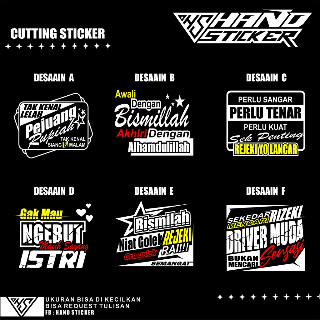 Cutting Stiker Kaca Pintu/Kaca/Body Mobil Truck/pick Up/L300 Bisa