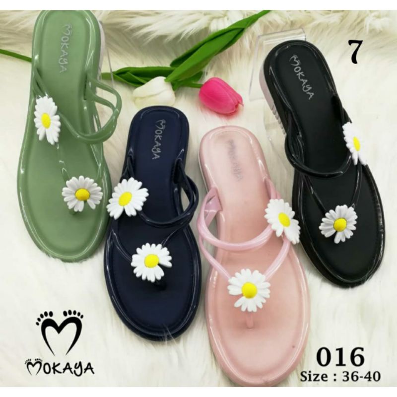 sandal jelly mokaya bunga-Sandal wanita - Sandal karet cewek